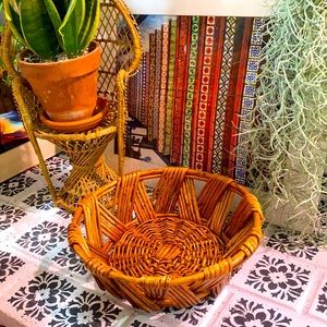 Boho wicker basket